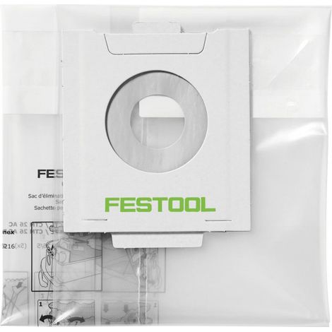 Festool – Sac d'élimination des déchets pour aspirateur CT 26 AC – Lot de 5 pièces – Compatible Autoclean – Aspiration poussières efficace