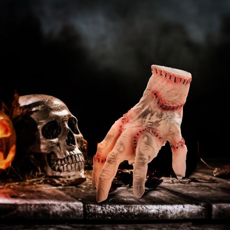Main d'horreur, décoration d'Halloween, activée par le son/le toucher, mobile, son (1/5)