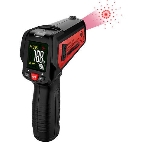 BSIDE BTM11 Thermomètre Infrarouge à Main Sans Contact Pistolet Laser Thermomètre IR avec Thermocouple Type K Rapport Distance Objet 12:1 Plage -50580℃