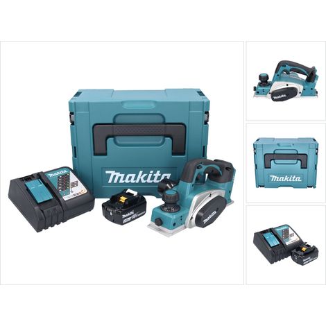 Pialla a batteria Makita DKP 180 RF1J 18 V 82 mm + 1x batteria ricaricabile 3,0 Ah + caricabatterie + Makpac (1/5)