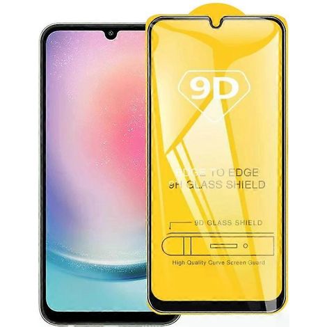 Protection d'écran en verre trempé 9D pour Samsung Galaxy A24 4G - Colle intégrale (1/5)