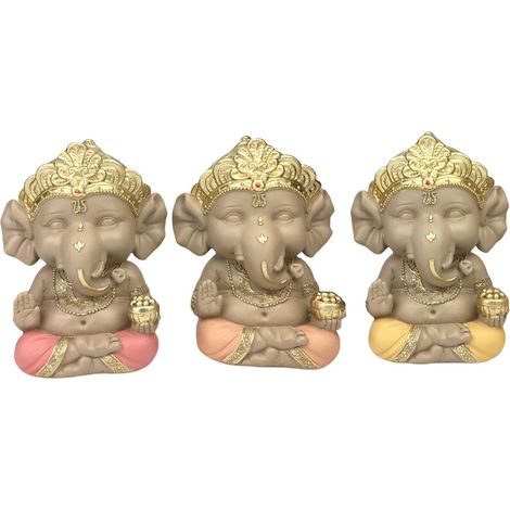 Signes Grimalt Figura Diosa Figuras Ganesha 3U Budas Marrón 10x14x18cm 37464