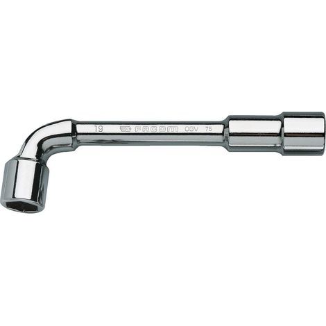 1 - Clé à pipe - Clé métrique - 6 pans débouchés - Pour serrage et desserrage puissant - Usage professionnel - Chromé satiné - 6 x 7 mm (1/4)