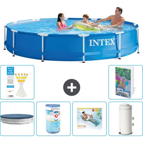 Frame Pool Rund - 366x76 cm - 7-teilig S113
