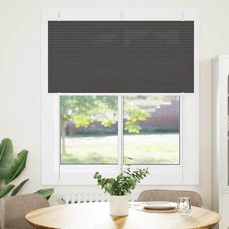Maison Exclusive - Store plissé noir 115x100 cm largeur du tissu 114,4cm polyester