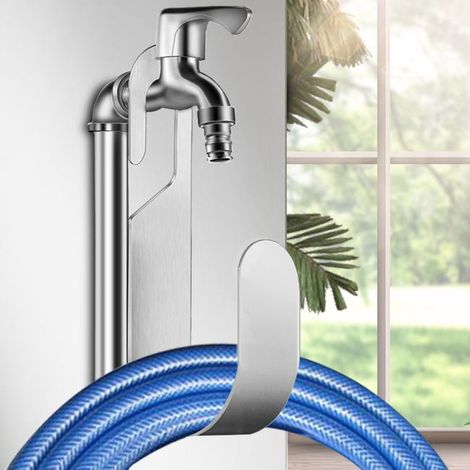 Wasserhahn aus Edelstahl 304, Gartenschlauchhalter für den Außenbereich, rostbeständig, einfach zu installieren