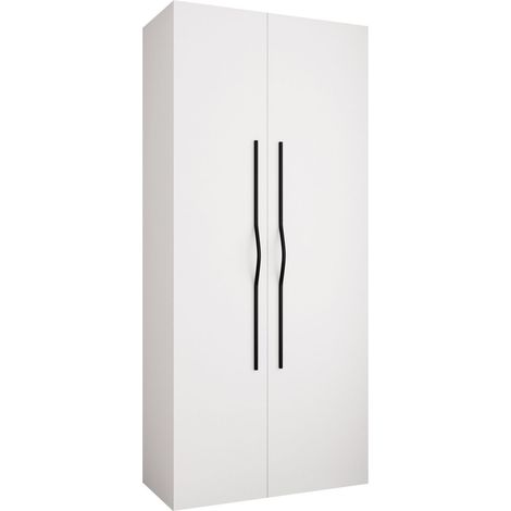 Armario Hartford 562, Blanco, 246x110x52cm, Puertas de armario: Con bisagras, Número de estantes: 0
