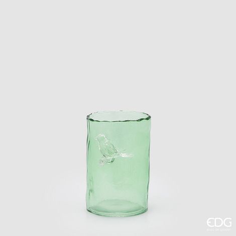 EDG Enzo De Gasperi Vaso Trespolo Cilindro H 15 Cm D 10 Cm Green