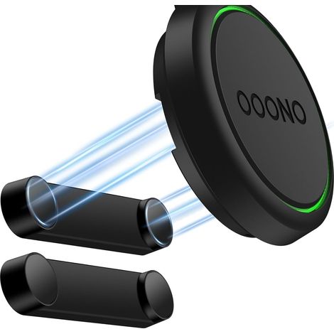 [Set of 2 OOONO CO-Driver NO2 Mounts, Car Mount with Integrated Metal Plate and Strong 3M Adhesive, Stable Dashboard Mount, Easy Installation for NO2, Black]