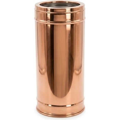 MAKA Modulo Lineare 500 mm Canna Fumaria Doppia Parete Aria Inox Rame Ø 100 mm (esterno 150) (1/5)