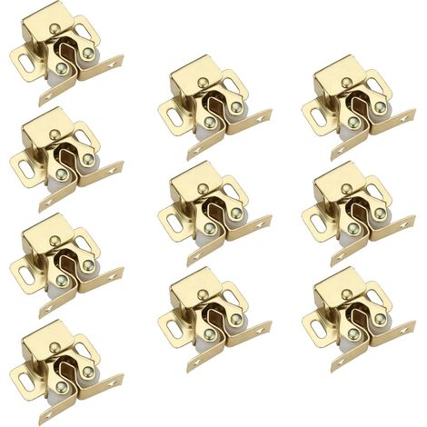 Lot de 10 loquets de porte de meuble, verrous à double rouleau pour portes battantes et armoires.