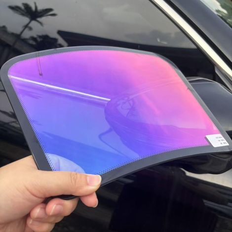Film teinté Voiture, 50 x 300 cm, 65% VLT Violet Rouge, pour fenêtres, Protection Solaire, Film teinté pour vitres latérales (1/5)