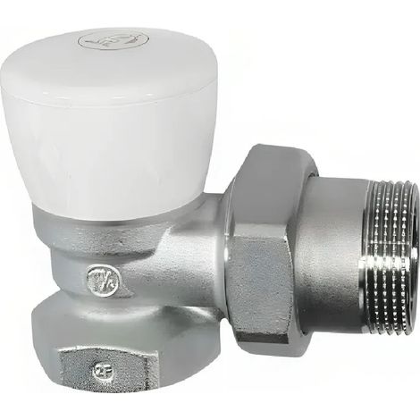 Grifo angular para radiador, enroscable, tubo de hierro de simple efecto 33x42 (1"1/4) (1/2)