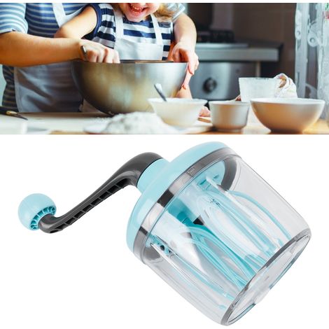Batteur à Crème Manuel Semi-Automatique, Fouet à Œufs et Lait pour Mousse, Accessoire de Cuisine Vert