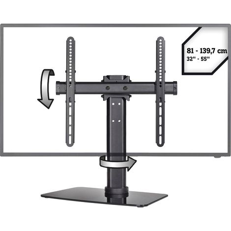 [GEBRAUCHT] B-Ware SpeaKa Professional TV-Standfuß neigbar schwenkbar höhenverstellbar schwarz