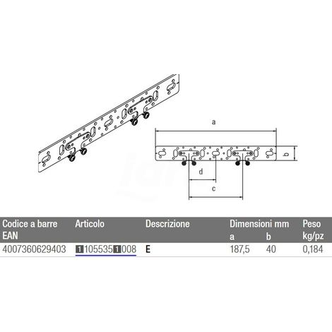 REHAU Supporto 75/150, per doppio attacco, 11055361008