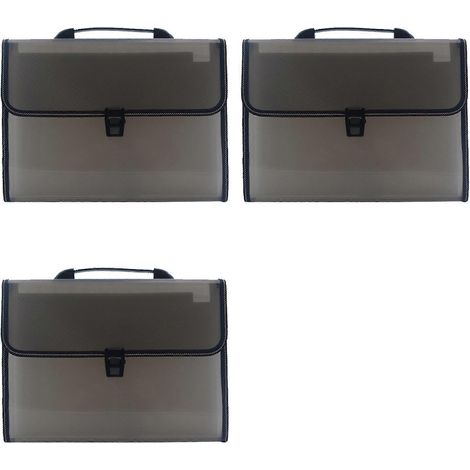 Lot de 3 portable Expanding File Folder 13 de poche A4 Accordion File Document Organisateur Test Papier Folder (1/5)