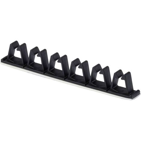 TRU COMPONENTS Clip fermacavi TC-12533420 Intervallo Ø fascio 7.8 mm (max) Nero 20 pz. (1/3)