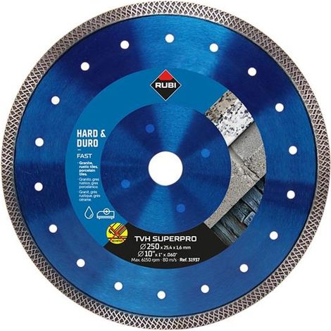 RUBI TVH250 SuperPro Diamond Blade – 250mm for Precision Cutting and Durable Performance