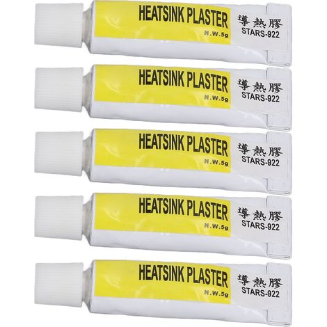 Pâte thermique CPU 5 pièces, silicone isolant résistant à 300°C, graisse thermoconductrice pour imprimante 3D (1/5)
