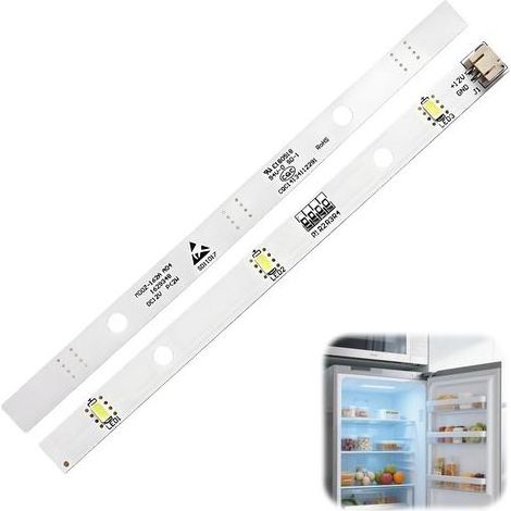 2 Pcs Bandes Lumineuses LED pour Réfrigérateur RONGSHENG/HISENSE E349766 MDDZ-162A 1629348 DC12V 2W, Led 12v Frigo - Lampe LED Frigo Hisense E56334, Remplacée pour Kenwood KIFF5017 KIFF7020 (1/5)