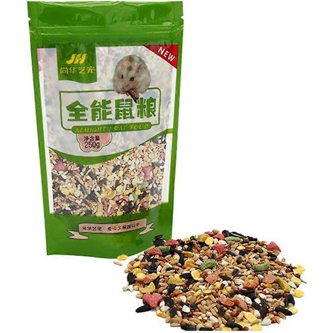 Mélange de graines naturelles pour hamsters, aliment complet riche en protéines, fibres et matières grasses - 250g.