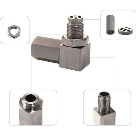 Capteur d'oxygène O2 universel pour voiture, entretoise, adaptateur de lumière de moteur, convertisseur catalytique, fixation du fer nickelé (1/5)