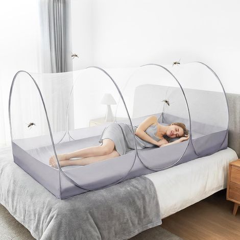 Moustiquaire Lit Pop-Up, Pliable, 190x90x90 cm, Camping, Voyage, Enfant Adulte, Moustiques (1/5)