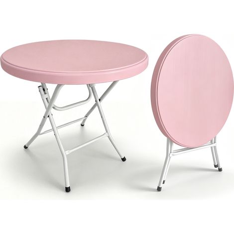 Table pliante ronde de 80 cm, table de cocktail, table de bistro, facile à installer pour les fêtes en extérieur, les mariages, les cafés, les jardins intérieurs/extérieurs, capacité de charge 136 kg  (1/5)