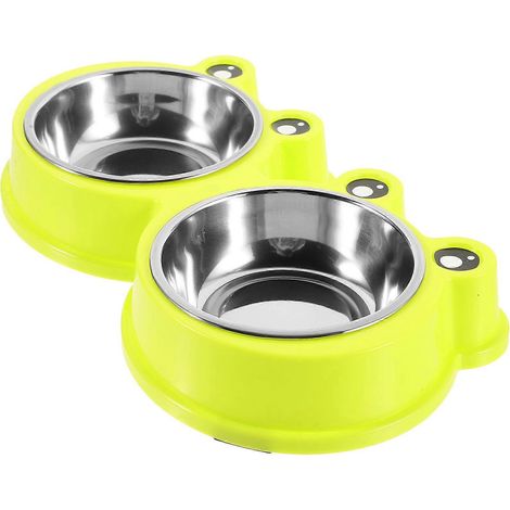Gamelle double anti-étouffement pour chiens et chats, 1 pièce, compatible avec les petits animaux de compagnie (1/5)