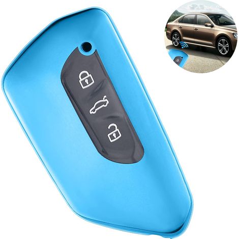 Coque Pour Télécommande - TPU - Compatible Volkswagen Golf 8 - 3 Boutons - 1 Pièce (1/5)