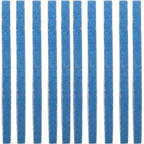 10pcs Ponçage de Bande Ponceuse Polissage Bande Abrasive Corindon Zirconium Outil de Meulage Papier de Verre bois de Polissage du bois Accessoires en Métal 457 x 13mm(40) (1/4)