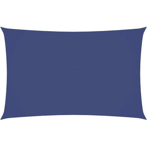 Vela Parasole Telo Ombra Parasole a Vela Oxford Rettangolare 2x5 m Blu (1/5)