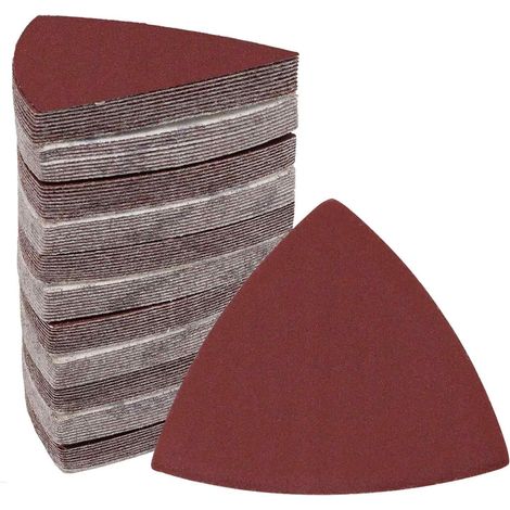 Mouse Sander Pads - ABS - 60 80 120 180 240 Grit - For Detail Sanding Woodworking - 50 Pieces (1/5)