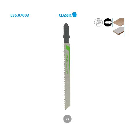 Lot de 3 lames de scie sauteuse CV Lu. 75 mm pas 2,5 mm coupe fine pour bois - 7003.03 - Leman (1/2)