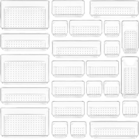 Lot de 25 systèmes de rangement pour tiroirs, disponibles en 4 tailles, organisateur de coiffeuse (1/5)