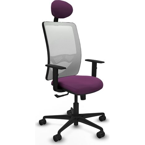 Silla de oficina piqueras y crespo Zulema blanco cuero sintético (1/2)