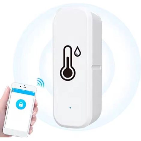 Sensore di temperatura e umidità WiFi Bluetooth Monitor intelligente di temperatura e umidità Sensore di temperatura e umidità con telecomando (1/5)