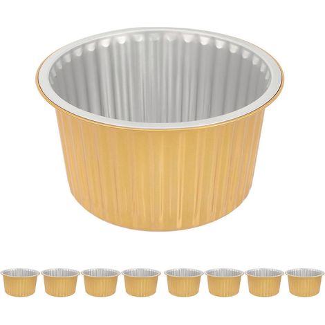 10Pcs Aluminum Foil Pans Barbecue Grill Pans Round Foil Pans Disposable Aluminum Foil Pans (1/5)