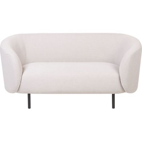 Sofa 2-Sitzer LOEN Stoff Hellbeige