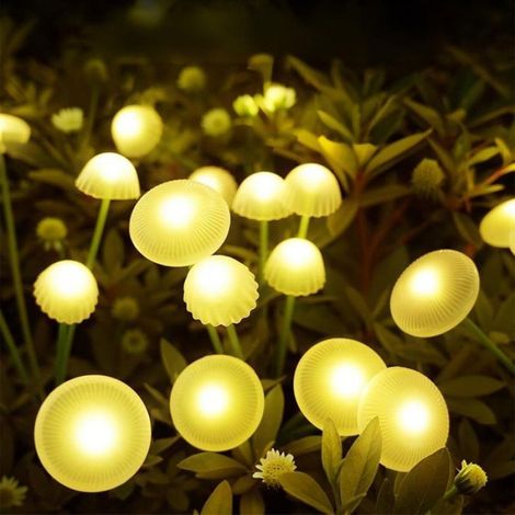 2PCS Lampe Jardin Solaire Exterieur IP65 8LED - Lampe Luciole Étanches pour Jardin, Patio, Cours, Balcon Décoratif (1/5)