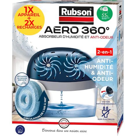 Aero 360°, Appareil Déshumificateur d'air 40 m² + 2 Recharges 450g (1/5)