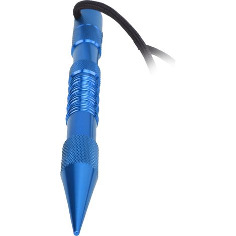 Aiguille à corde pour parapluie, aiguille à pointe pour paracorde, aiguille pour bracelet, aiguille à reliure en aluminium, outil de corchet, bleu simple (1/5)
