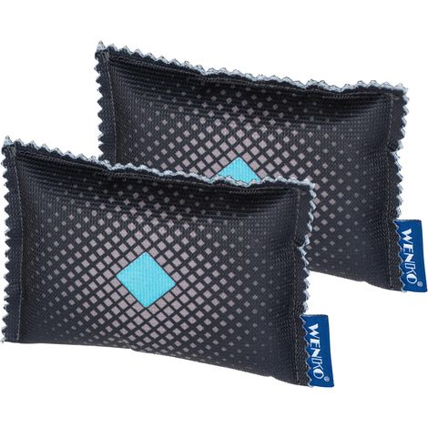 Déshumidificateur pour voiture 120 g lot de 2 pièces - Set de 2 déshumidificateurs d'air, Gel de silice, 9 x 2 x 12.5 cm, Blanc (1/5)