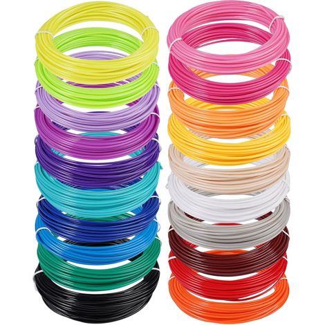 1.75mm Stylo 3d Filament Pla,20 Couleurs 10m Chacun pour Projets Créatifs (1/5)