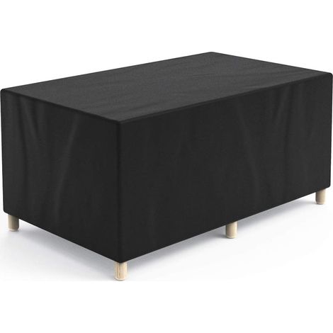 Funda protectora para mesa de jardín rectangular en tejido Oxford 420D impermeable y resistente al viento, 242 x 162 x 100 cm. (1/5)
