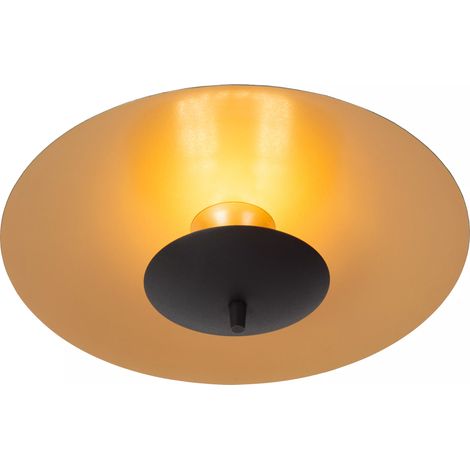 Plafoniera rotonda moderna oro/nero Vulcan LED 9W Lucide (1/3)