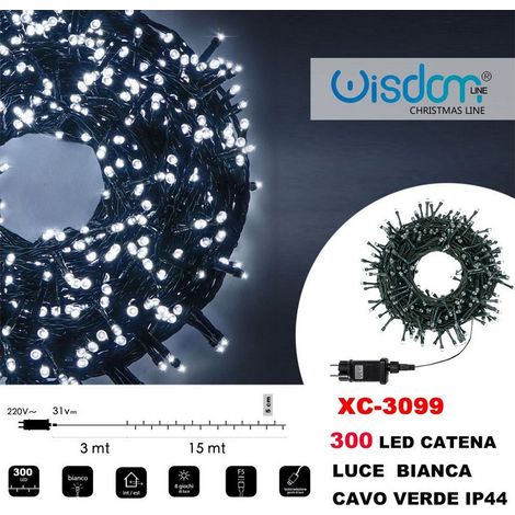 Trade Shop - Catena Luminosa 300 Luci Led Luci Luci Cuando Las Luces Blancas Ip44 Xc-3099 -