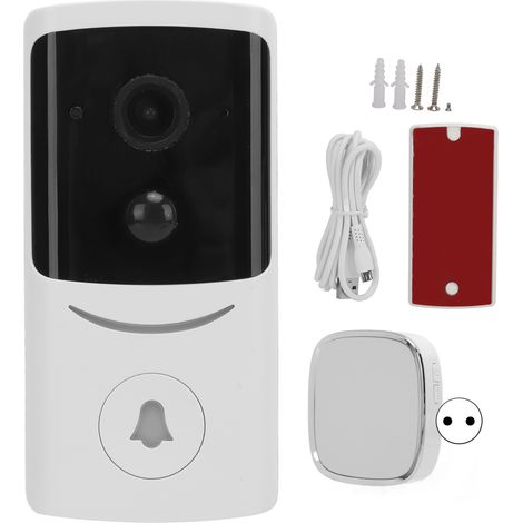 Sonnette vidéo WiFi 3MP 1920x1080 HD, Audio bidirectionnel, Détection de mouvement, IP65 étanche, Sécurité domestique, Prise EU (1/5)