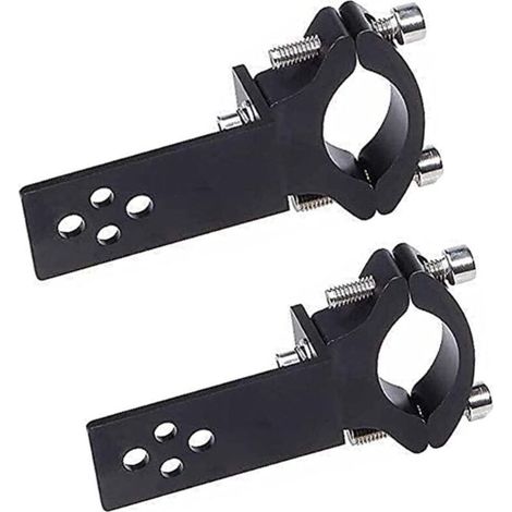 Lot de 2 colliers de serrage pour tube de fourche de moto - Installation horizontale/verticale - Montage de barre lumineuse LED - 22 mm-36 mm (1/4)